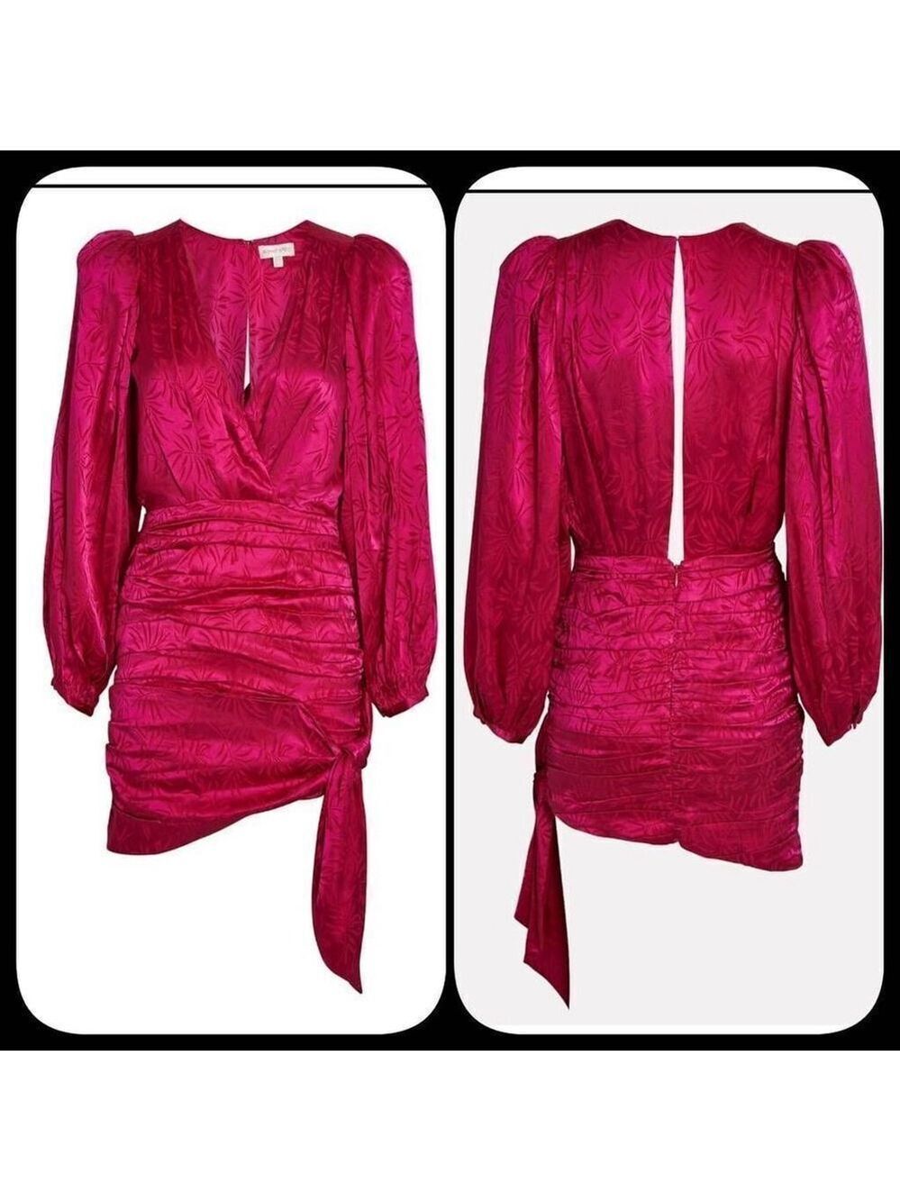 Ronny Kobo Giorgia Ruched Jacquard Mini Dress
